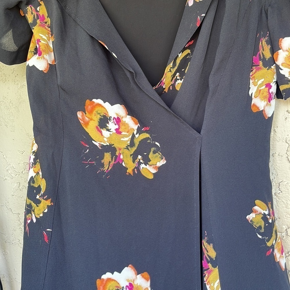 HP 🔥 A.L.C. Lucia Dress,A-line,Floral Print,Silk Cold Shoulder,NWT,Size 6 - Picture 8 of 13